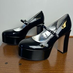 Mix No.6 Platform Mary Jane High Heel 8.5M Patent Leather Chunky Academia Preppy